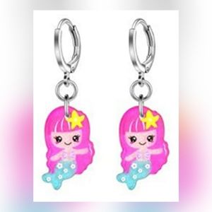 Hypoallergenic Acrylic Dangle Hoop Earrings